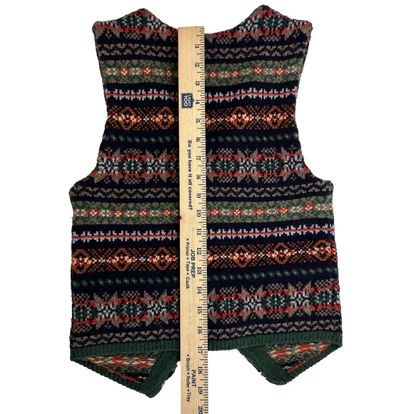 Zara Christmas Sweater Vest Womens Small Fair Isle Knit Festive Holiday Cottage - Picture 6 of 6